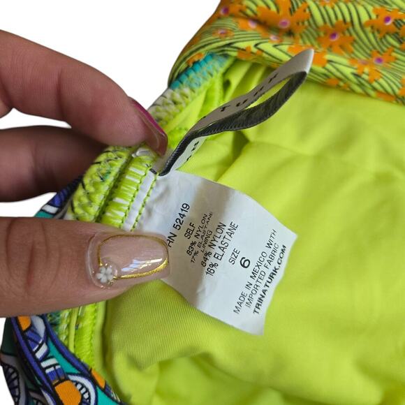 Trina Turk Amazonia Indigo One-Piece Swimsuit Size: 6 - Picture 5 of 7